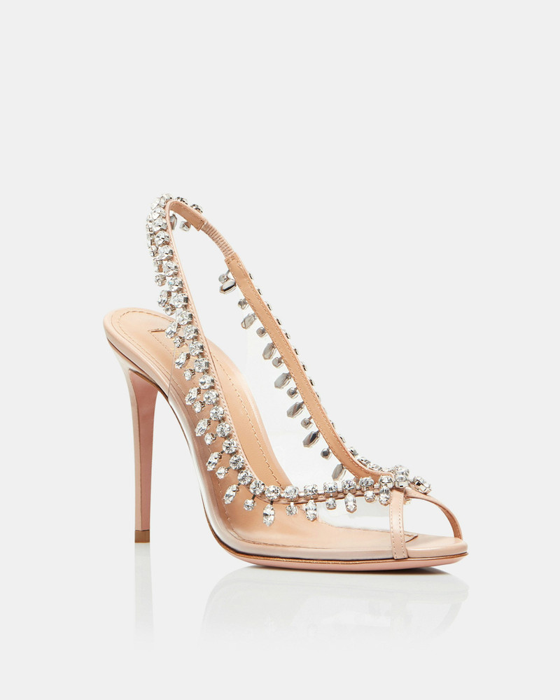 AQUAZZURA Temptation Crystal Sandal 105 outlook