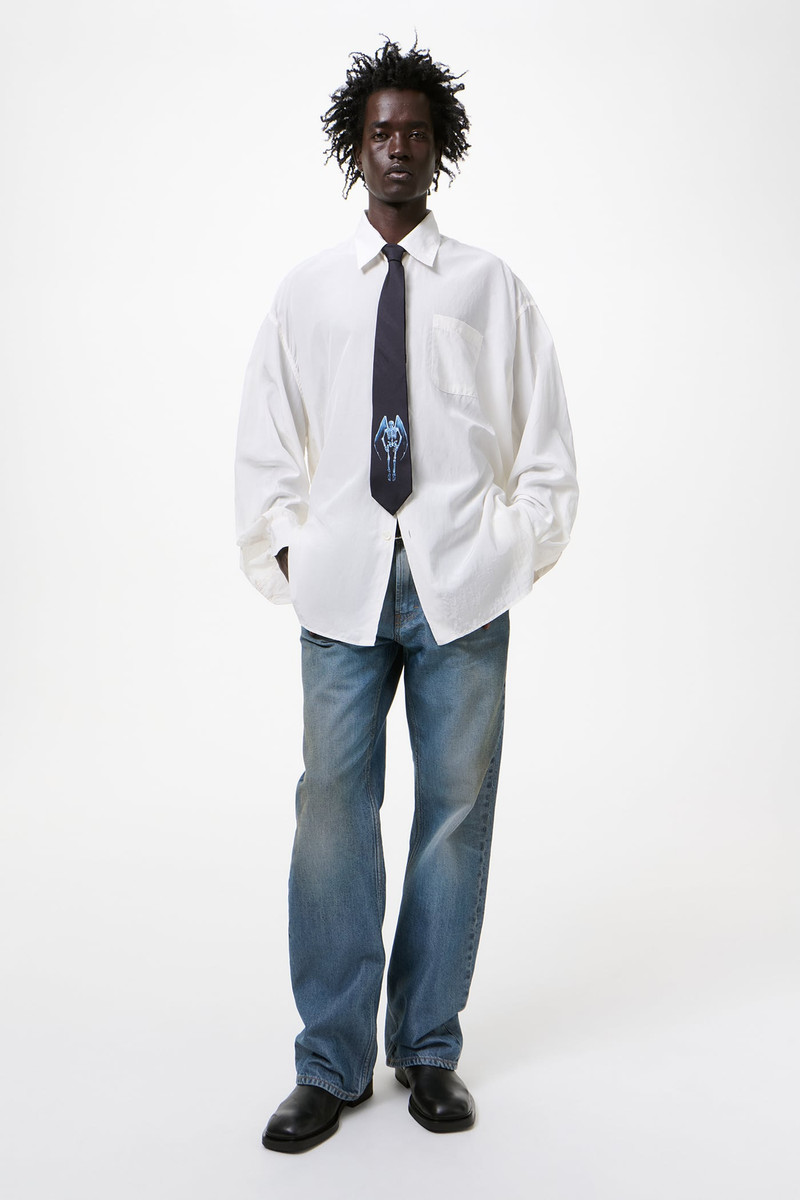 Our Legacy Borrowed Shirt Cloud White Silcot Weave outlook