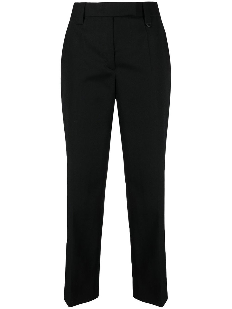 logo-plaque cropped trousers 1