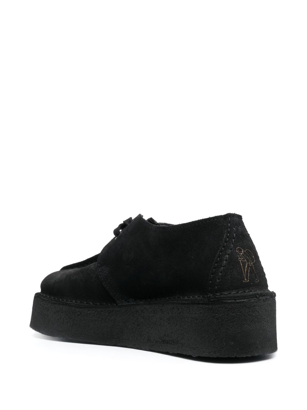 platform-sole leather sneakers - 3