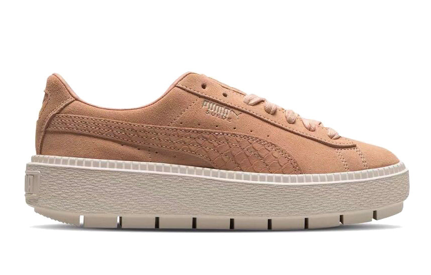 (WMNS) PUMA Suede Platfrom Animal Orange/Pink 367814-03 - 3