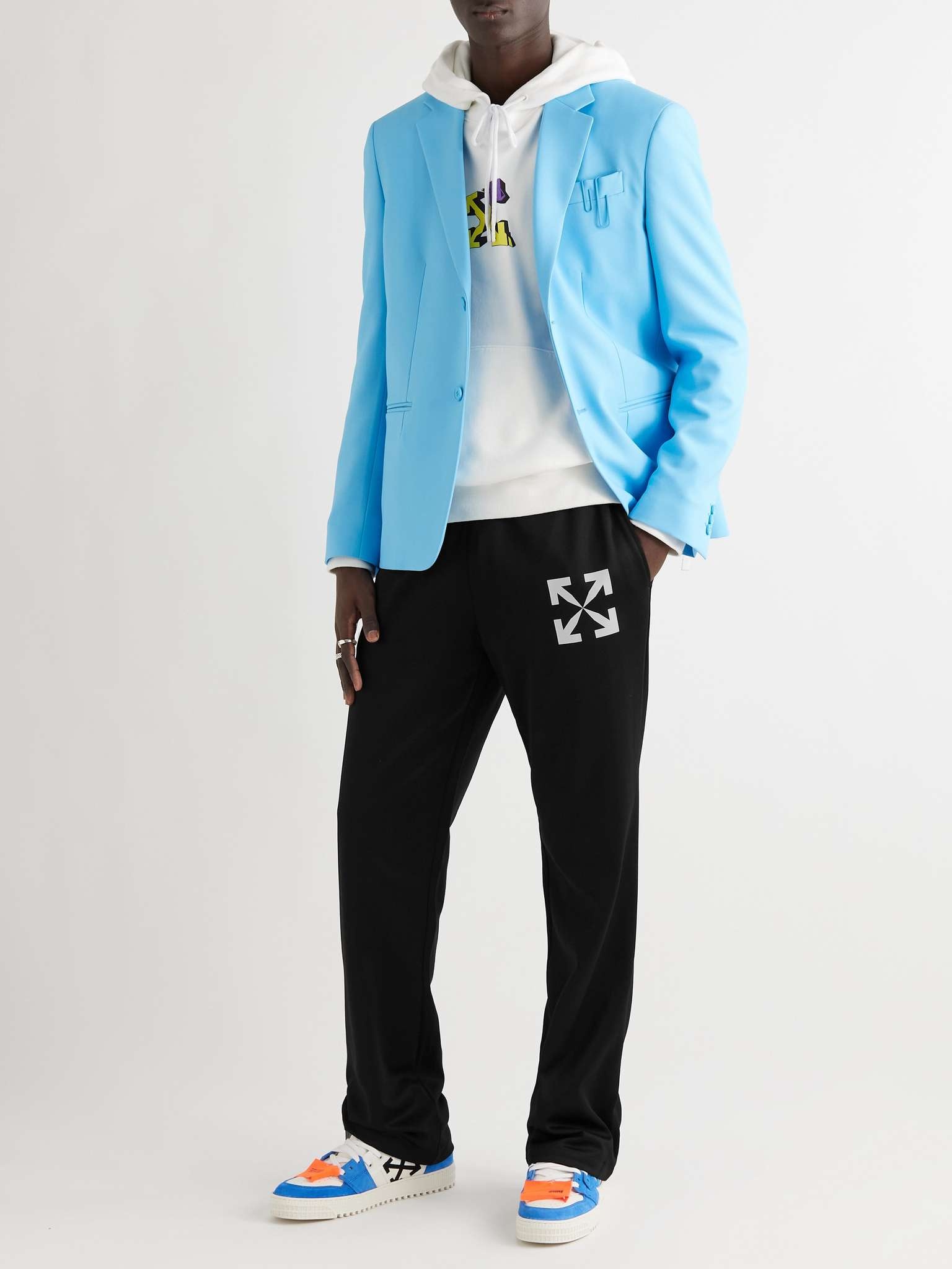 Straight-Leg Logo-Print Satin-Jersey Sweatpants - 2
