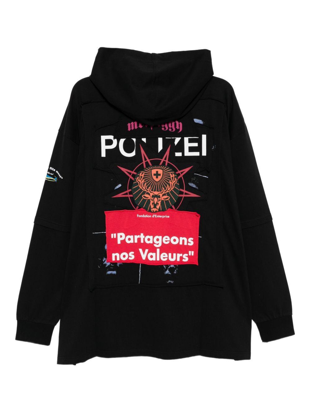 patchwork hoodie - 2
