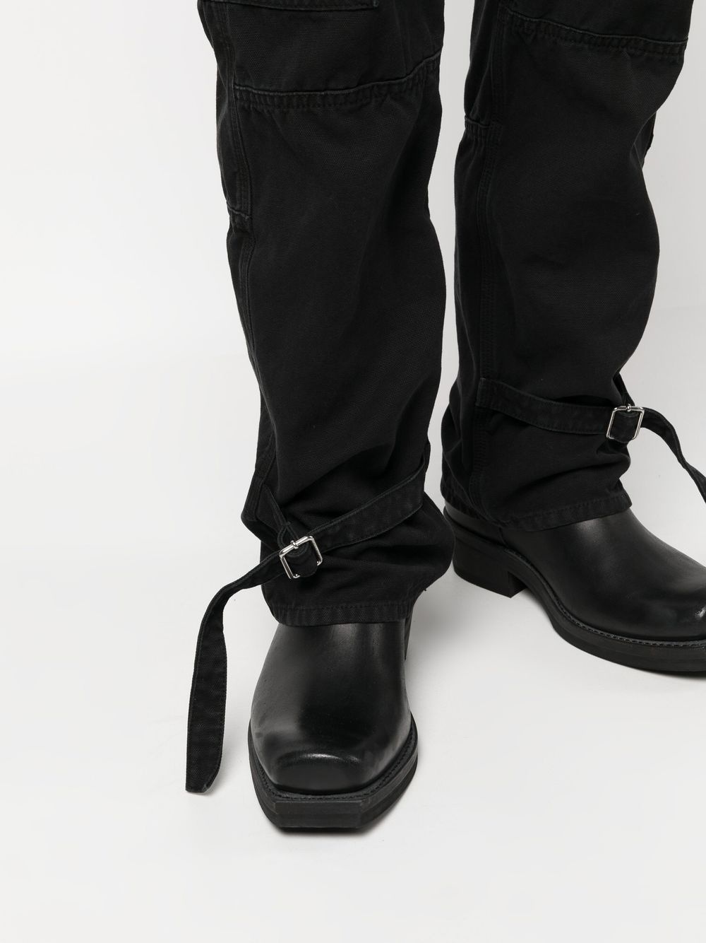 buckle-detail cargo trousers - 5