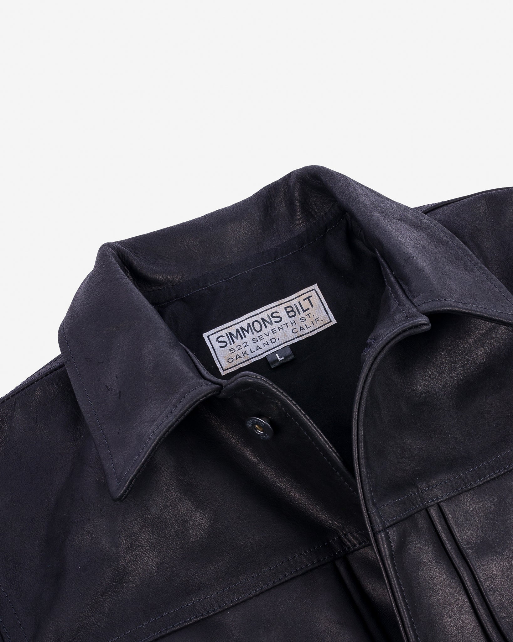 IHSB-T1-BLK Iron Heart x Simmons Bilt Prairie Horsehide Type I Jacket - Black - 9