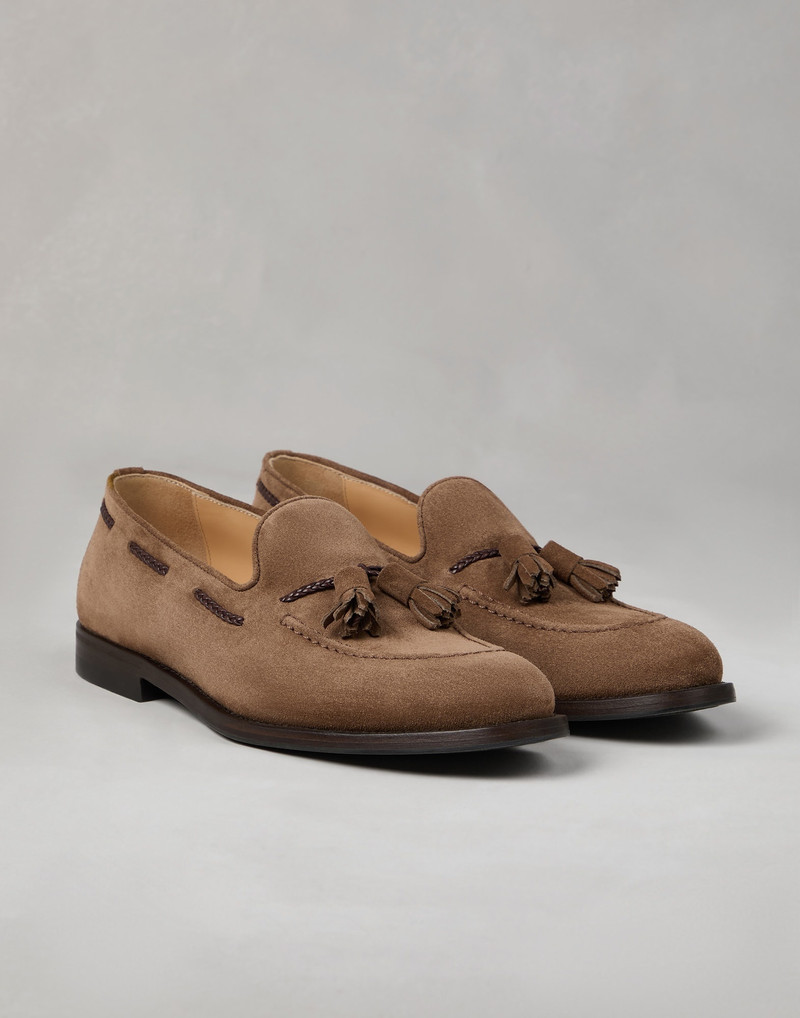 Suede loafers with tassels - 1