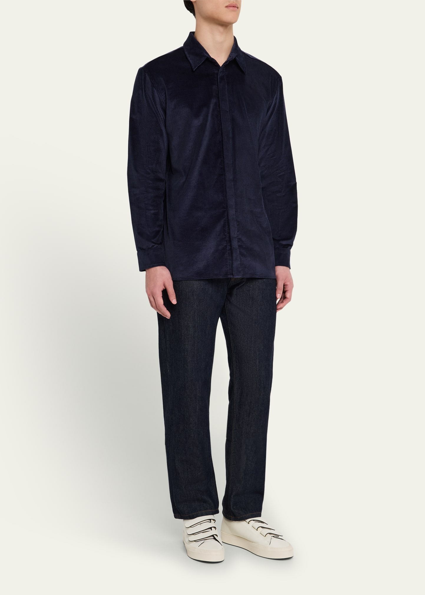 Men's Nicolas Corduroy Concealed-Placket Sport Shirt - 2