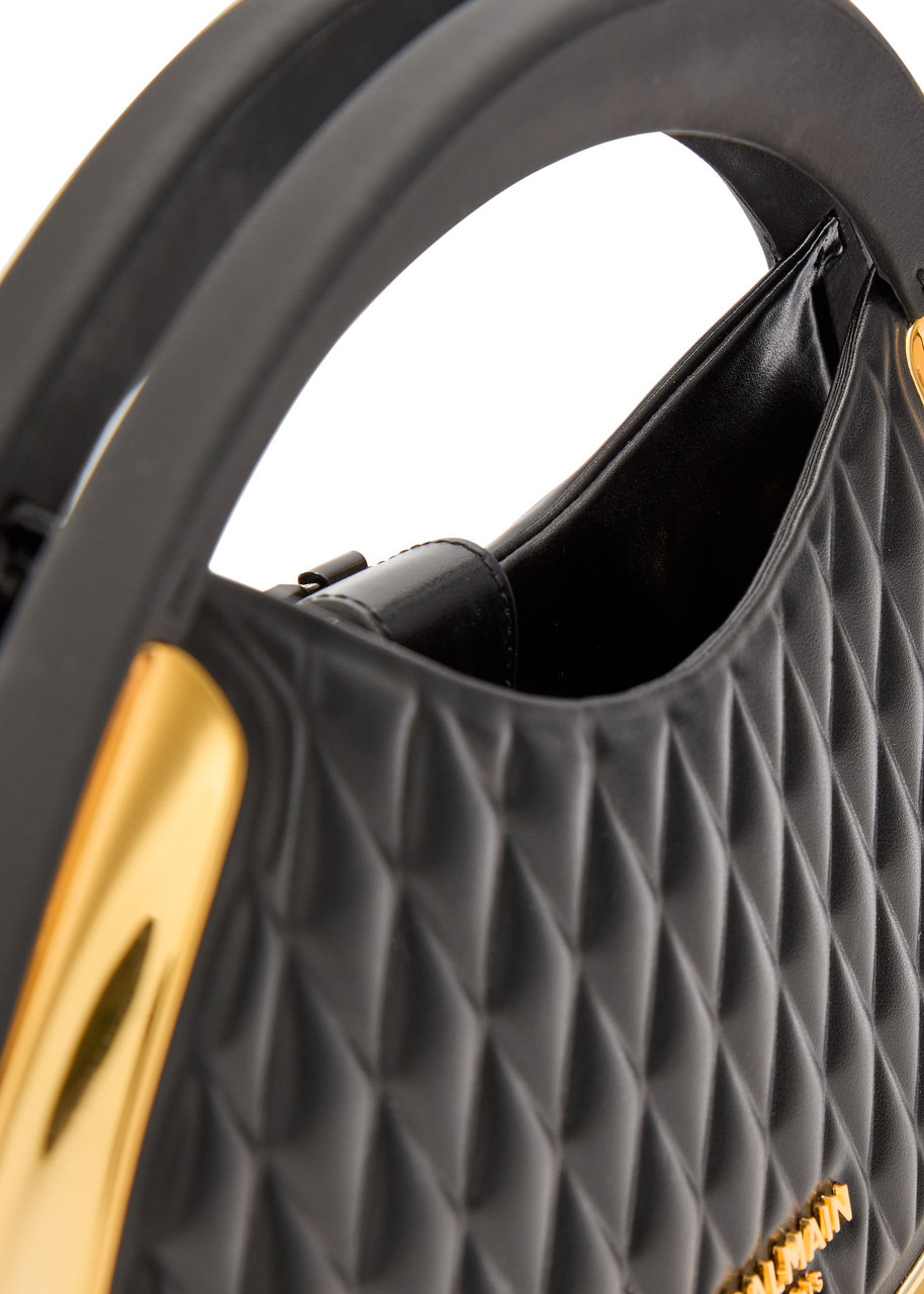 Balmain Jolie Madame Medium Quilted Faux Leather top Handle bag - 4