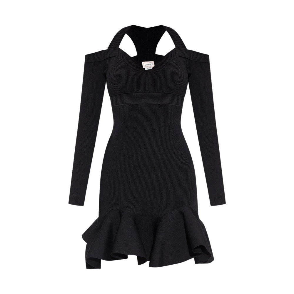 【送料&関税込】Alexander McQueen Ruffle Detailed Flared Min Alexander McQueen Ruffle One Shoulder Dress| LN-CC