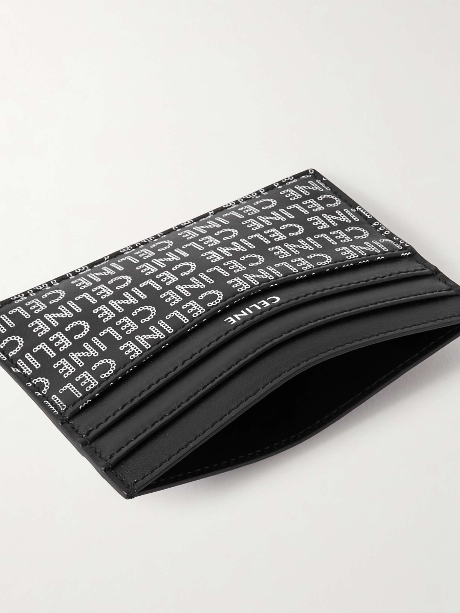 Logo-Print Embellished Leather Cardholder 2