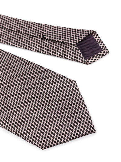 TOM FORD geometric-embroidery silk tie outlook