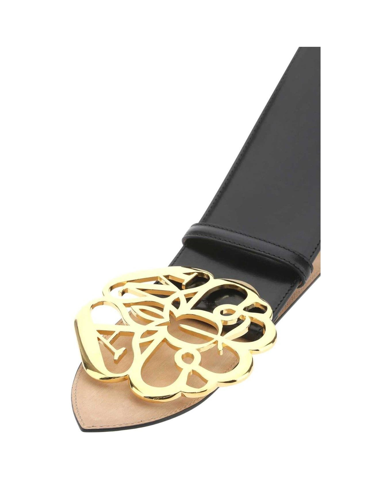 Flower Logo Plaque Buckle Belt - 3