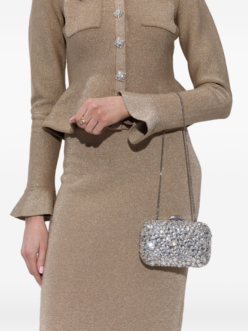 JIMMY CHOO Cloud crystal-embellished clutch bag outlook