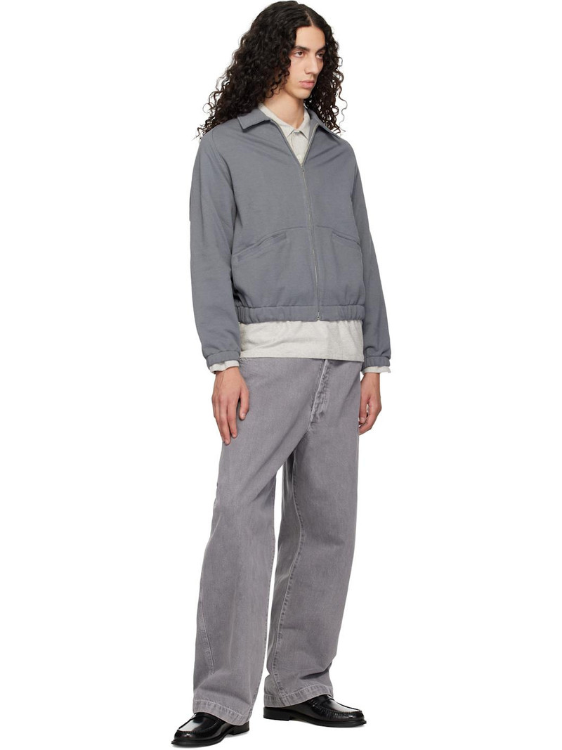 LADY WHITE CO. Gray Textured Coach Jacket outlook