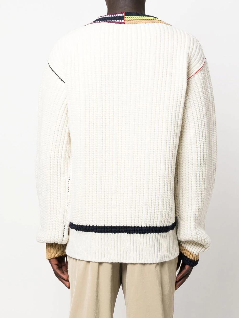 ribbed-knit logo jumper - 5