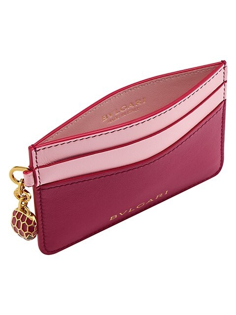 Serpenti Colorblock Leather Card Case - 2