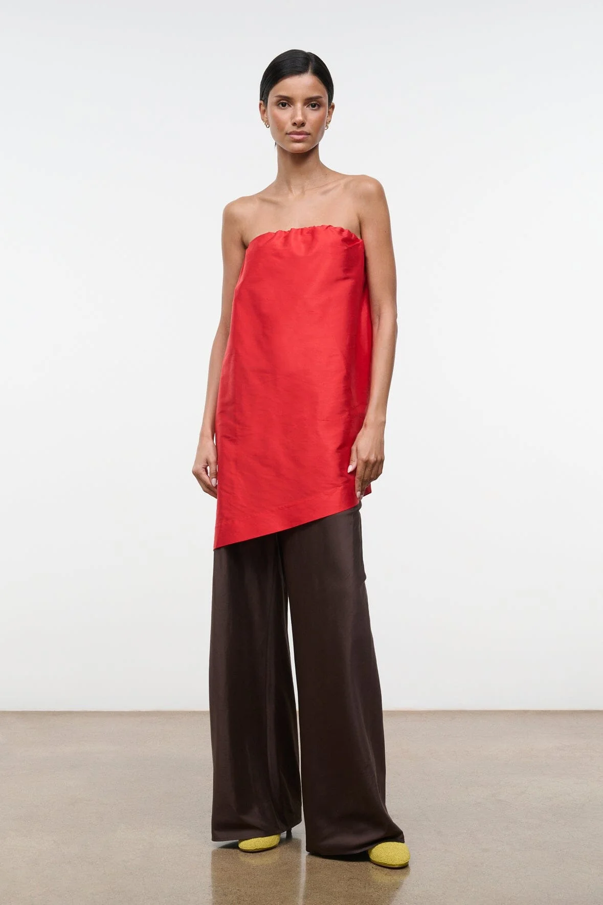 STAUD GEORGIA SILK CONVERTIBLE TOP RED ROSE - 1
