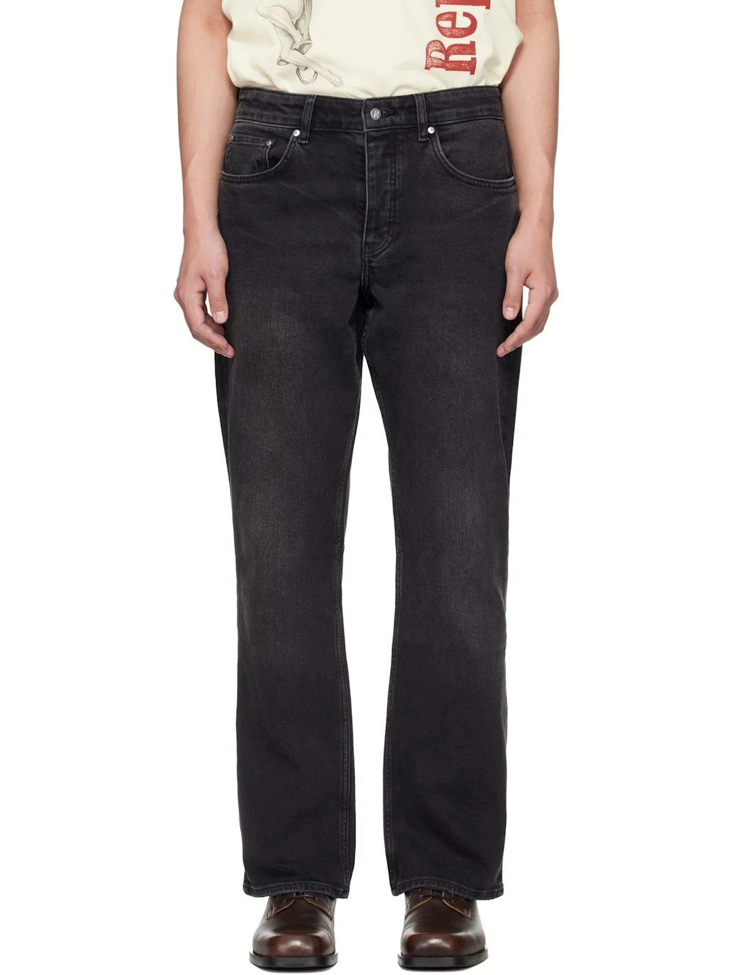 Black Kick Flare Jeans - 1