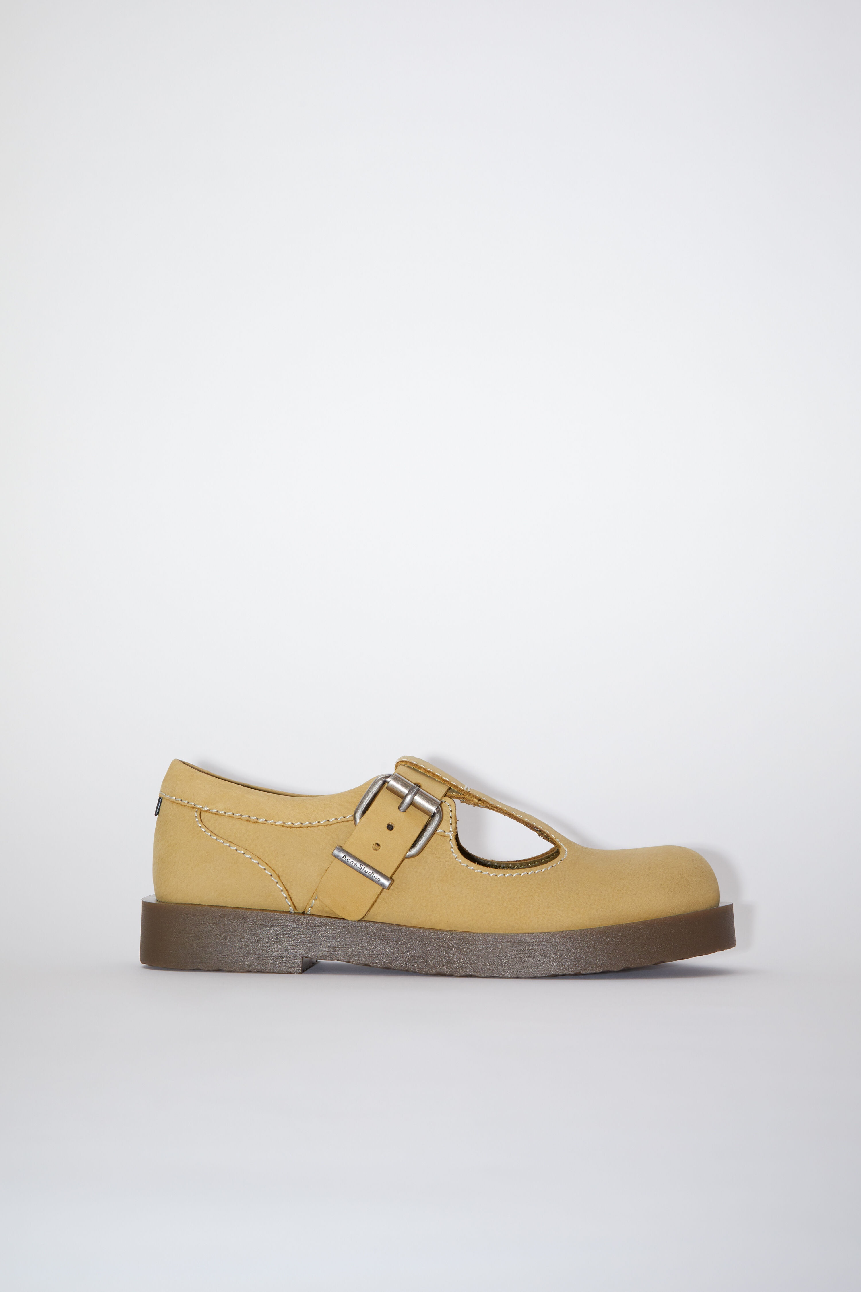 Leather buckle shoes - Khaki beige - 1