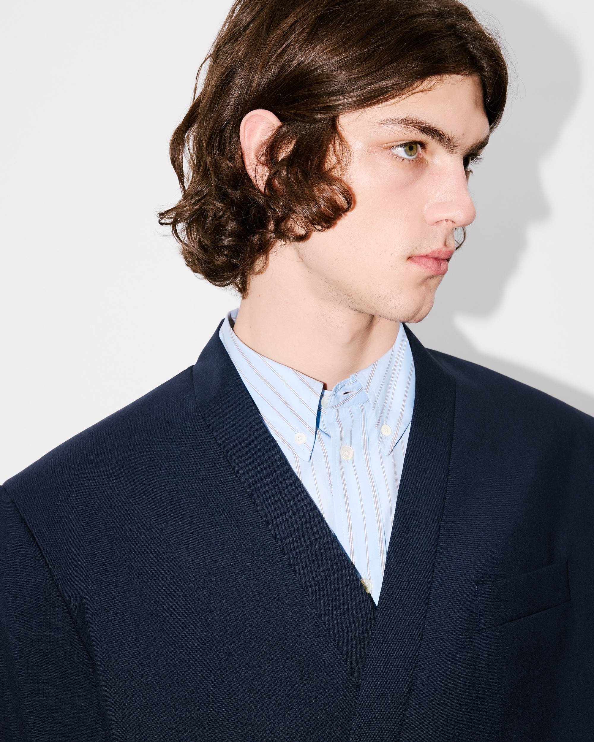 Tailored kimono jacket in virgin wool - 6