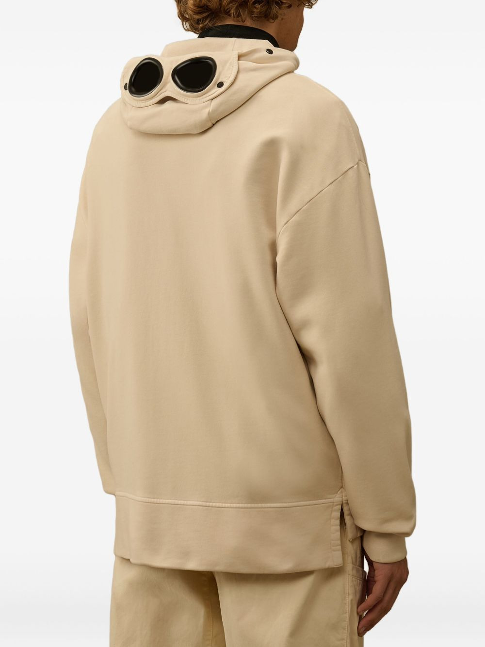 goggle-detail zip-up hoodie - 4