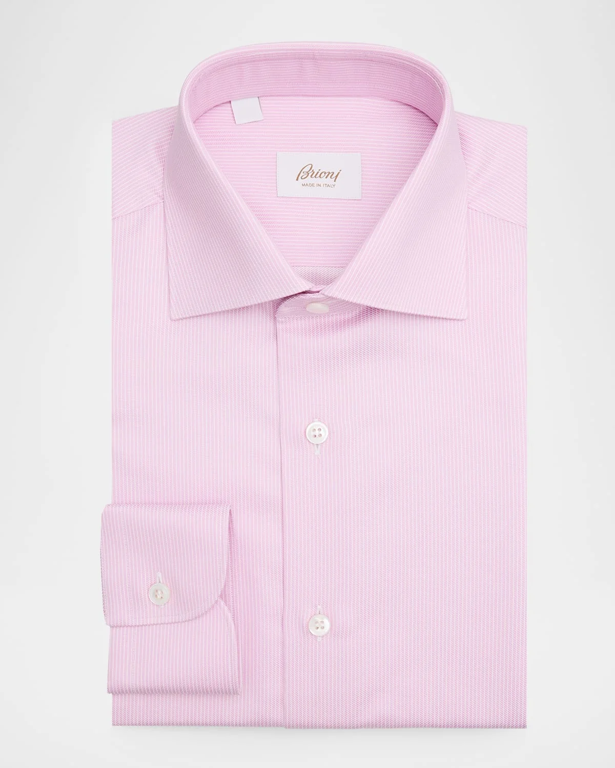 Men's Cotton Fine-Stripe Dress Shirt - 1