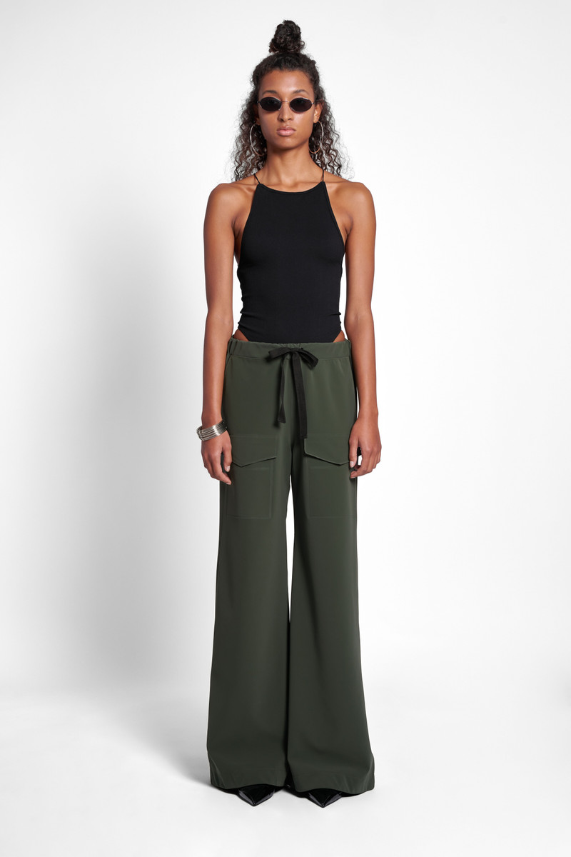Stutterheim Jarla Matte Trousers Green outlook