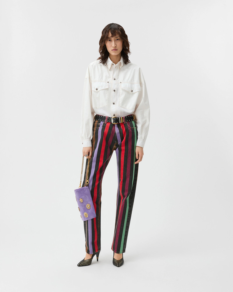 VERSACE Striped Straight Jeans outlook