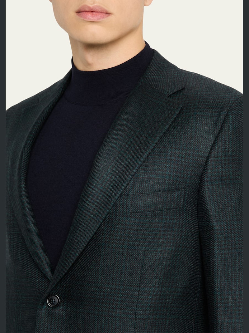 Brioni Men's Cashmere Tonal Plaid Single-Breasted Sport Coat outlook