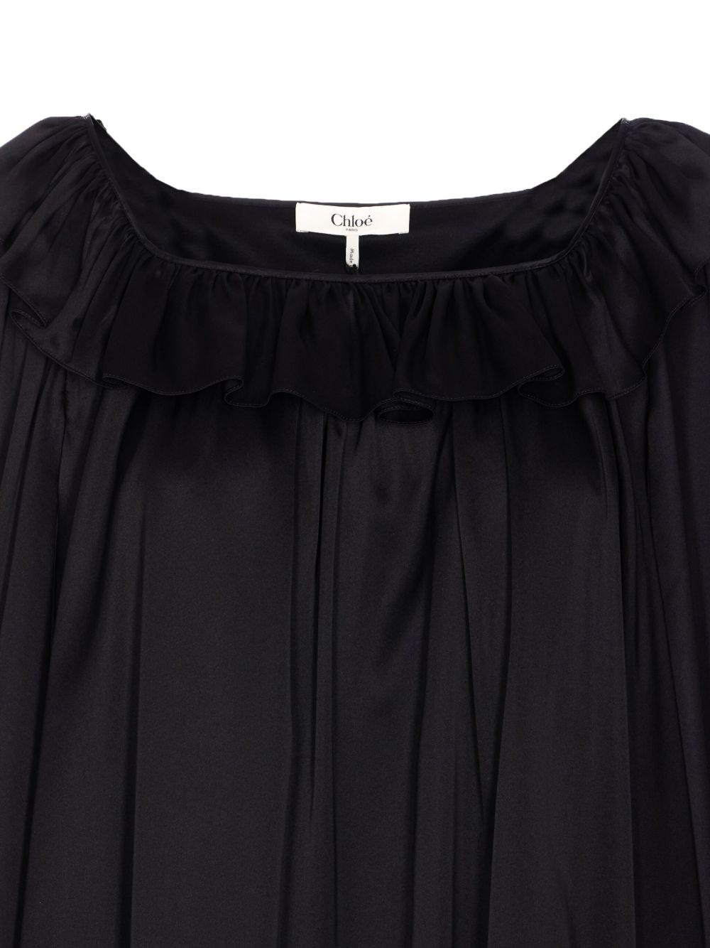 ruffled long-sleeves dress - 3