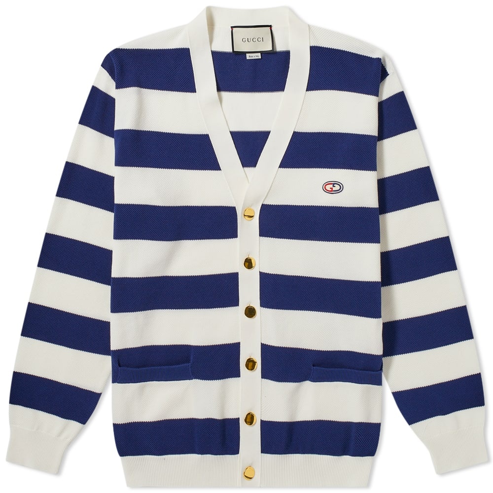 Gucci Striped Knitted Cardigan - 1