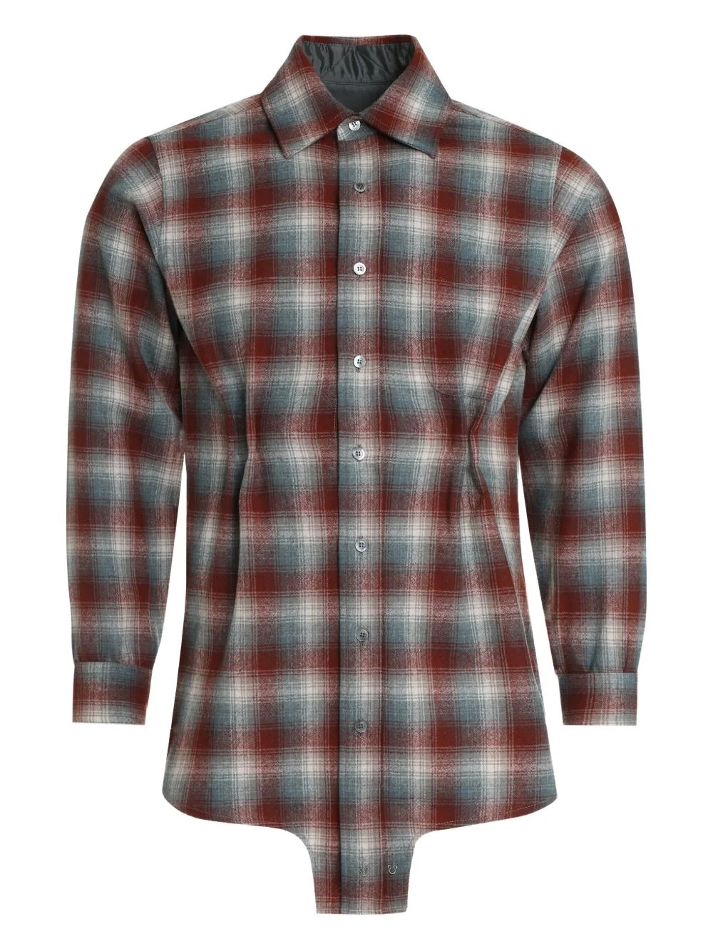 plaid button-up shirt - 1