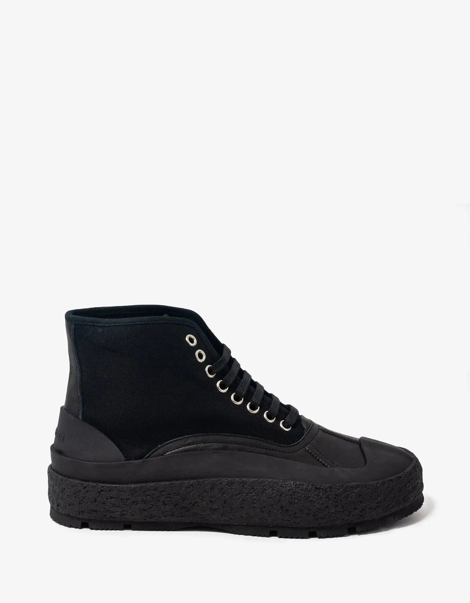 Jil Sander Black High Top Trainers - 2