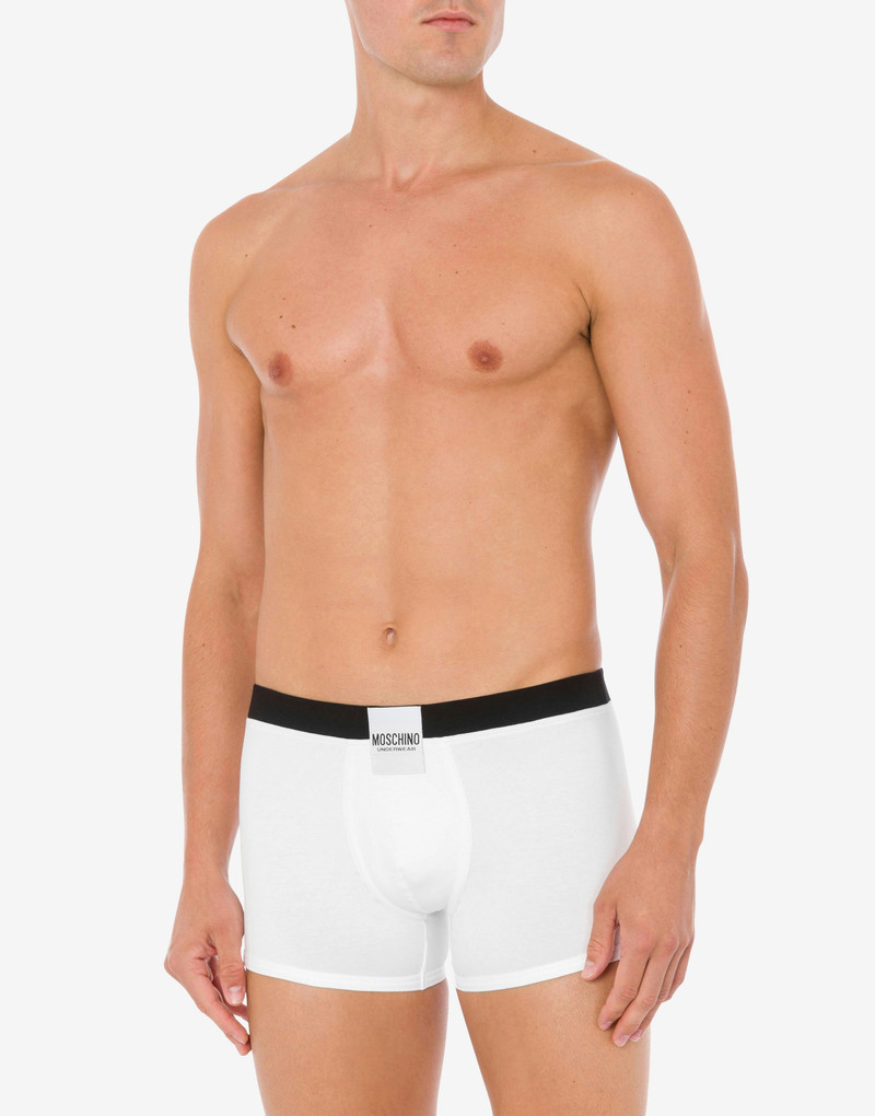 Moschino STRETCH JERSEY BOXERS WITH LOGO LABEL outlook