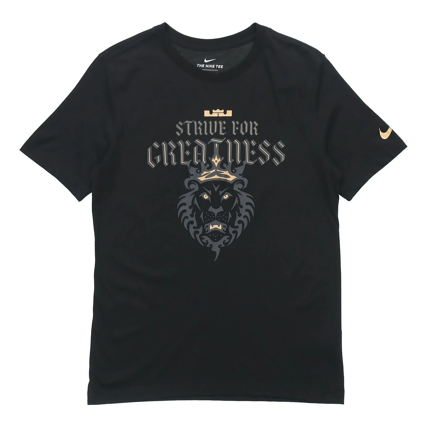 Nike LeBron James Basketball Sports Printing Round Neck Short Sleeve Black DD9342-010 - 1