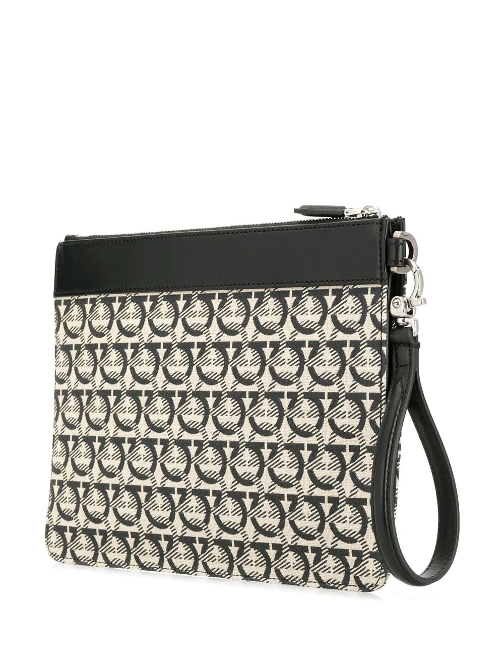 monogram-print clutch - 3