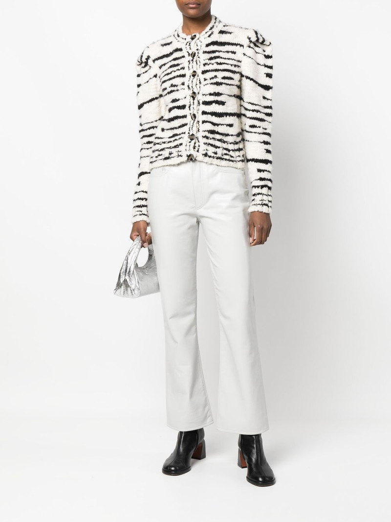 AGOLDE bootcut leather-blend trousers outlook