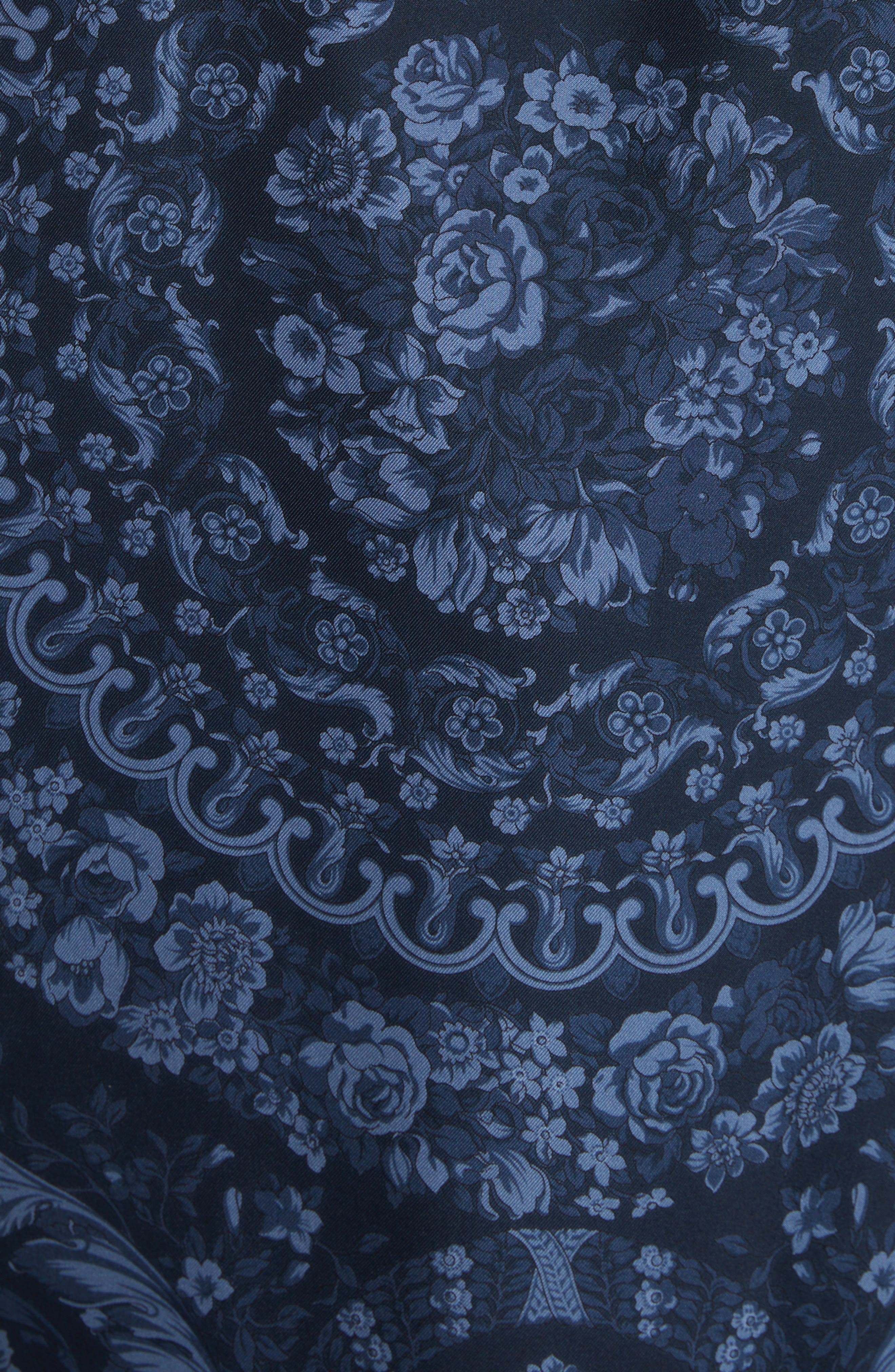 Barocco Print Silk Button-Up Shirt - 6