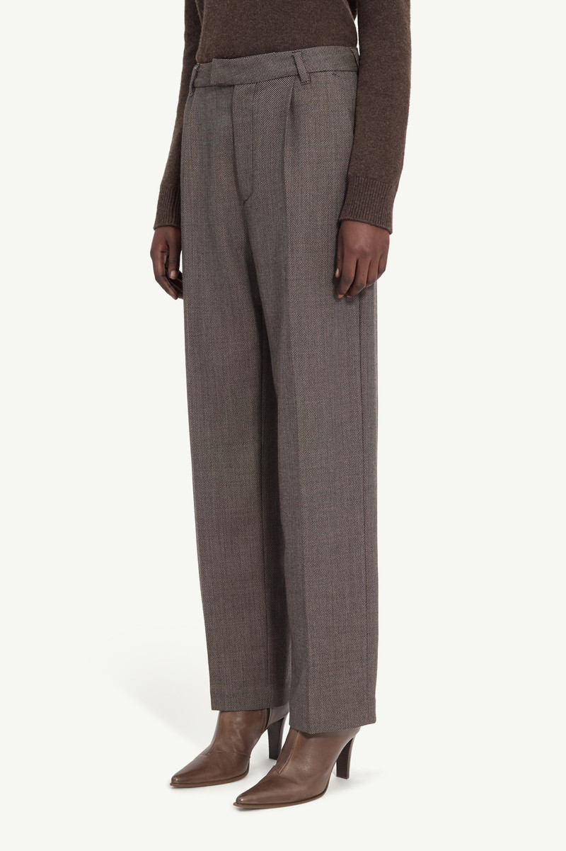 Light tweed tailored trousers 4