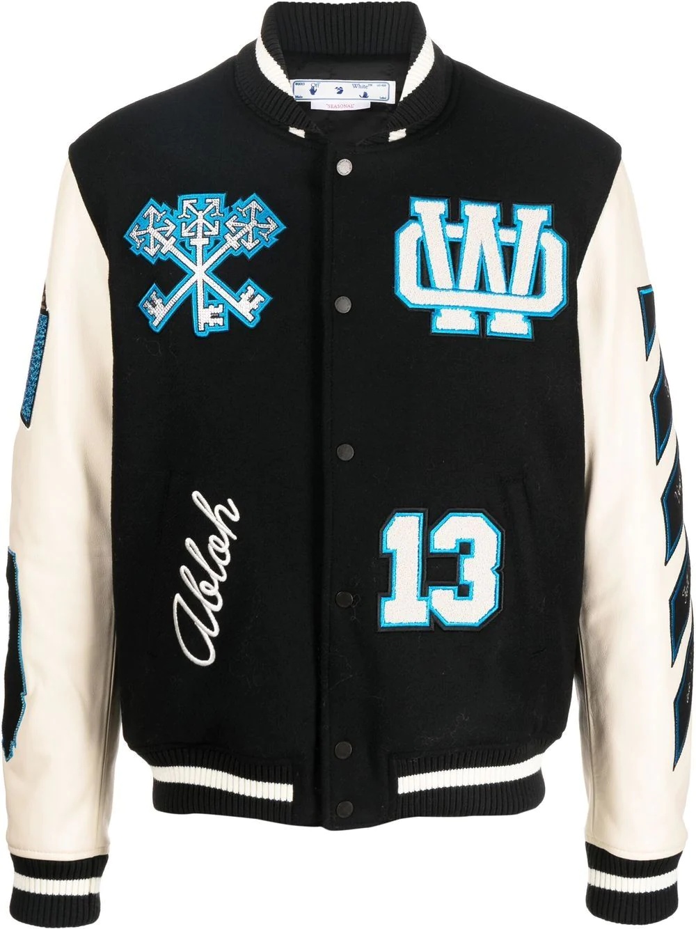 logo-patch varsity jacket - 1