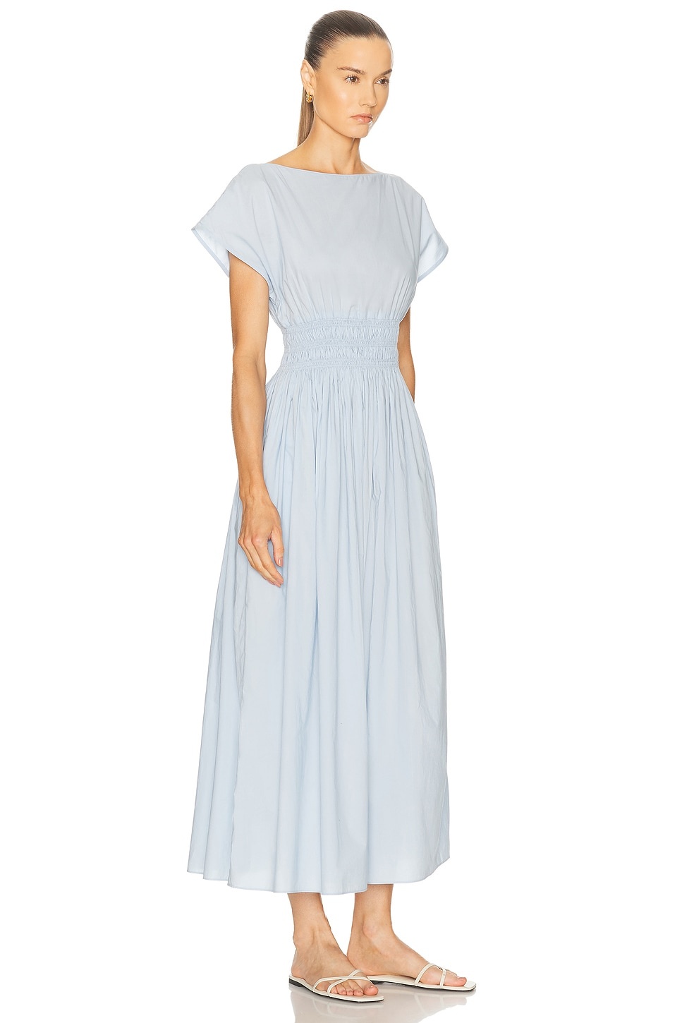 Shirred Waist Midi Dress - 2