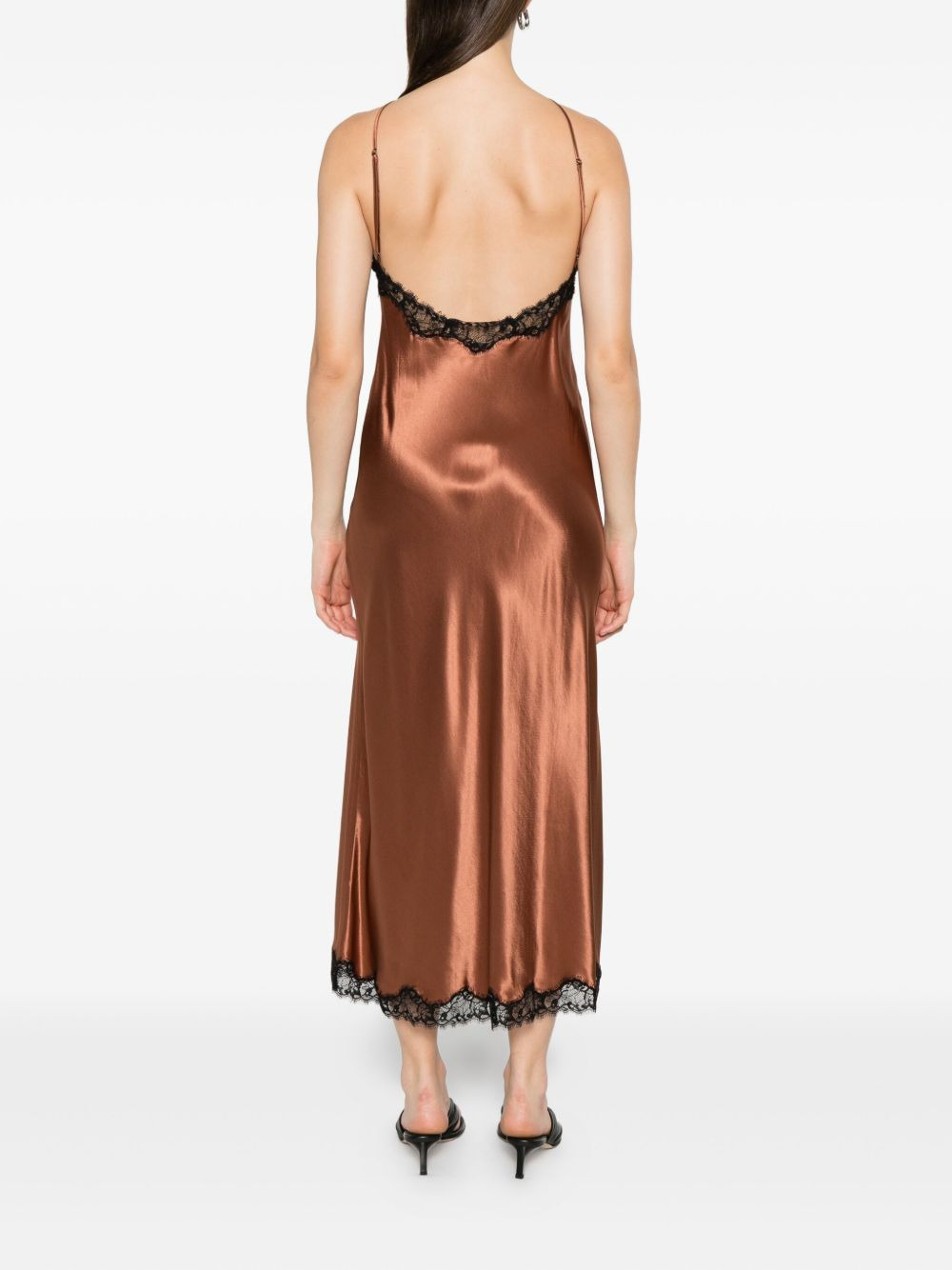 Harlan lace-trimmed slip dress - 4