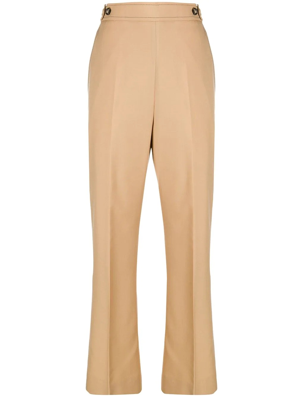 button tabs straight trousers - 1