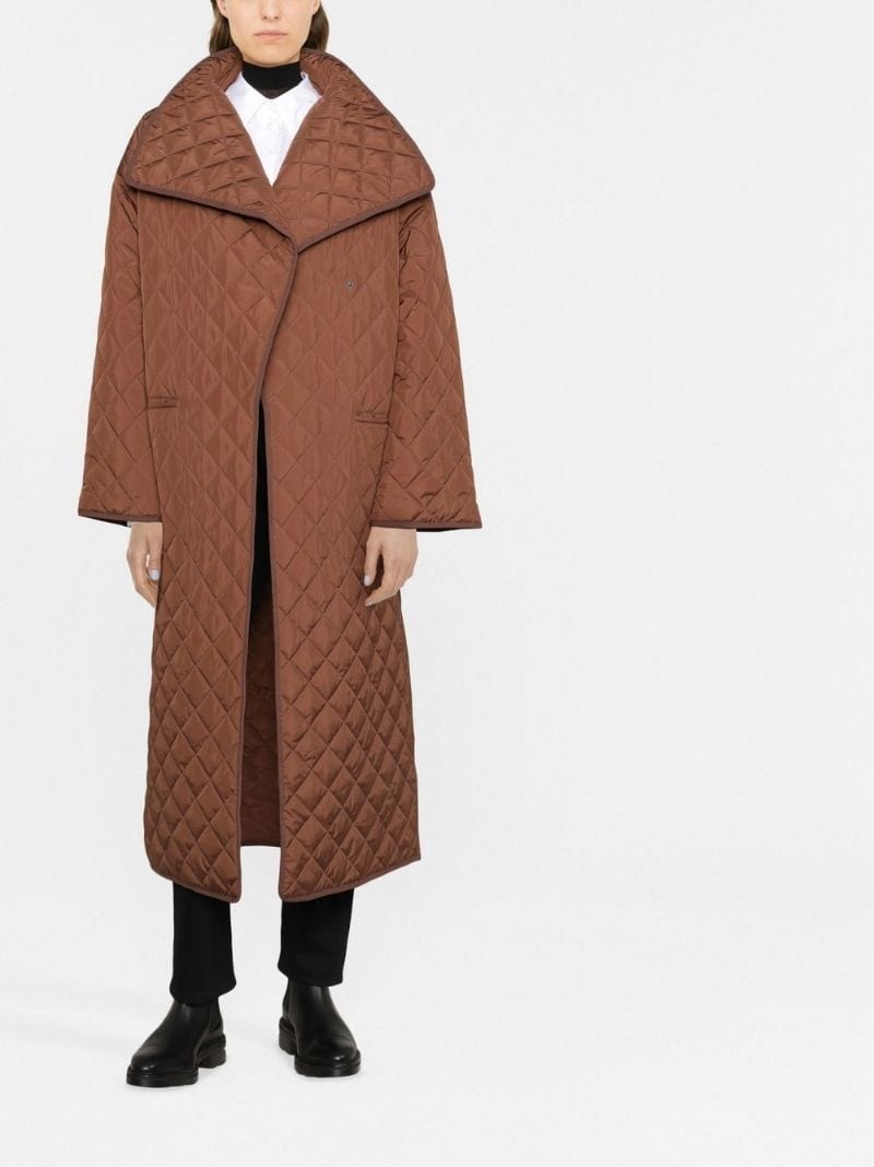 signature quilted oversize coat - 3