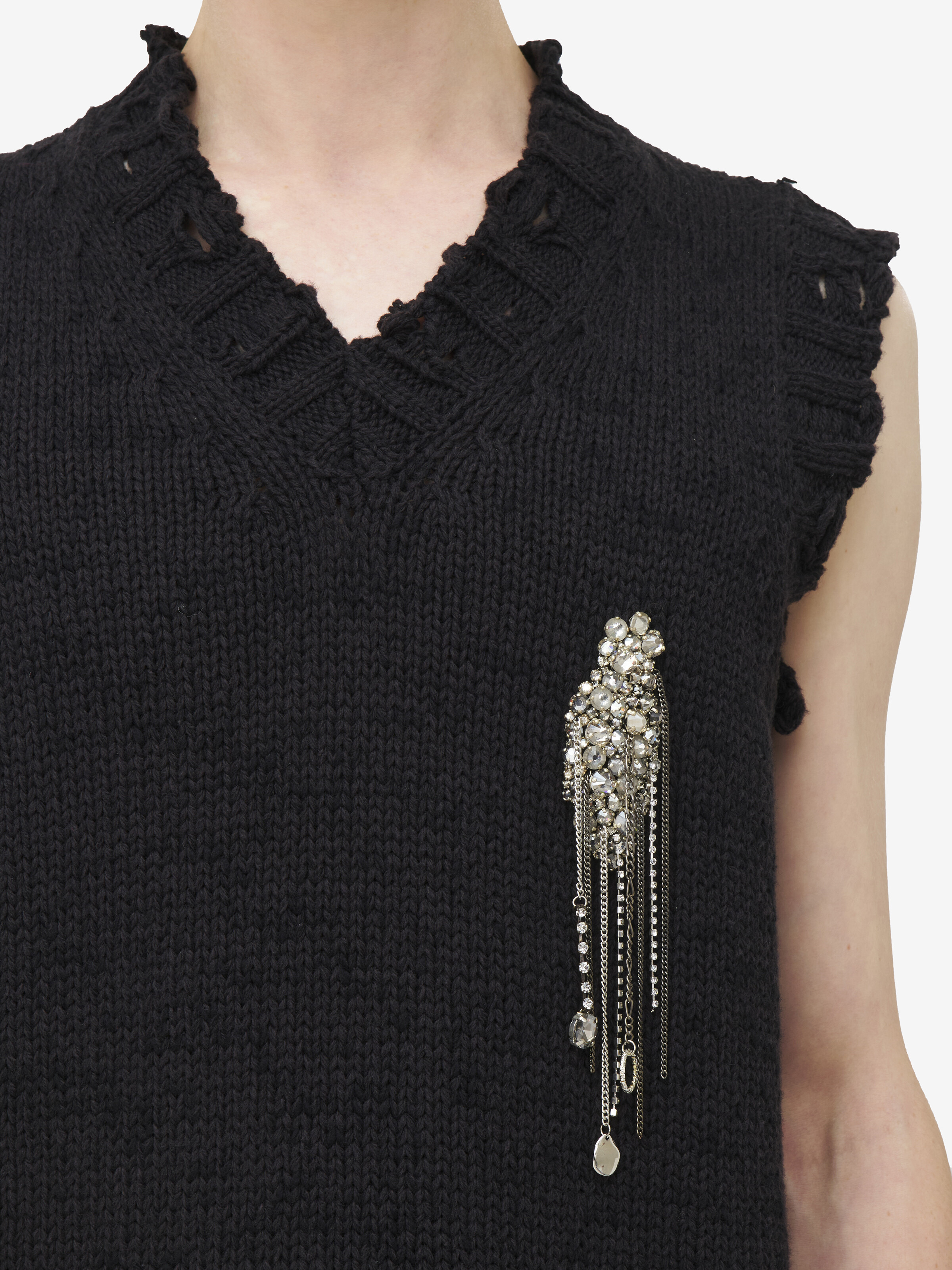 Patch Embroidery Distressed Tank Top - 6