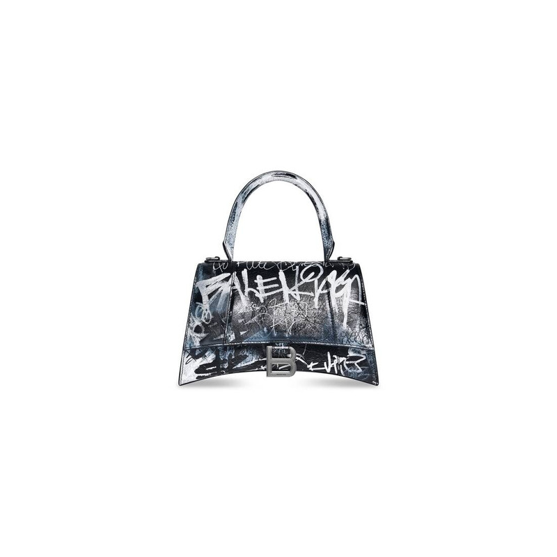 Women's Hourglass Small Handbag Graffiti in Black 1