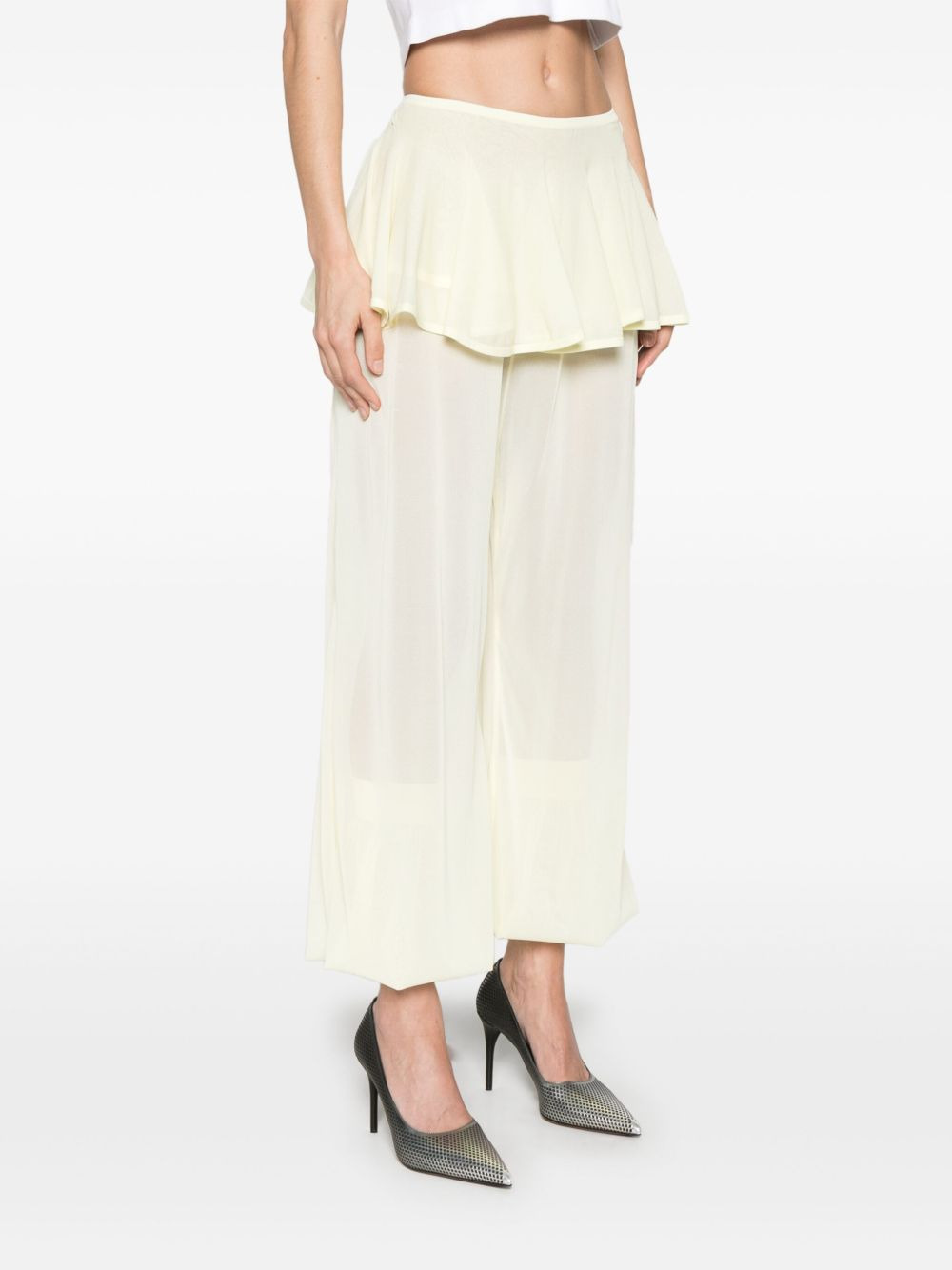 peplum-waist crinoline trousers - 3