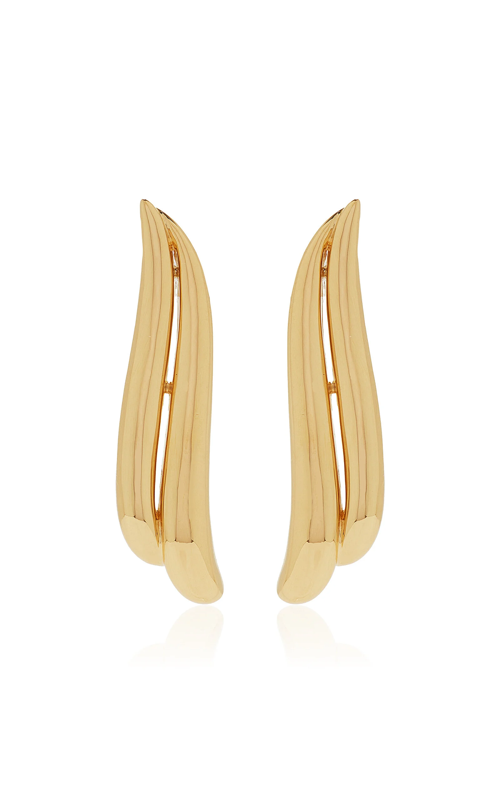 Large Eclipse 18K Yellow Gold Earrings - 1