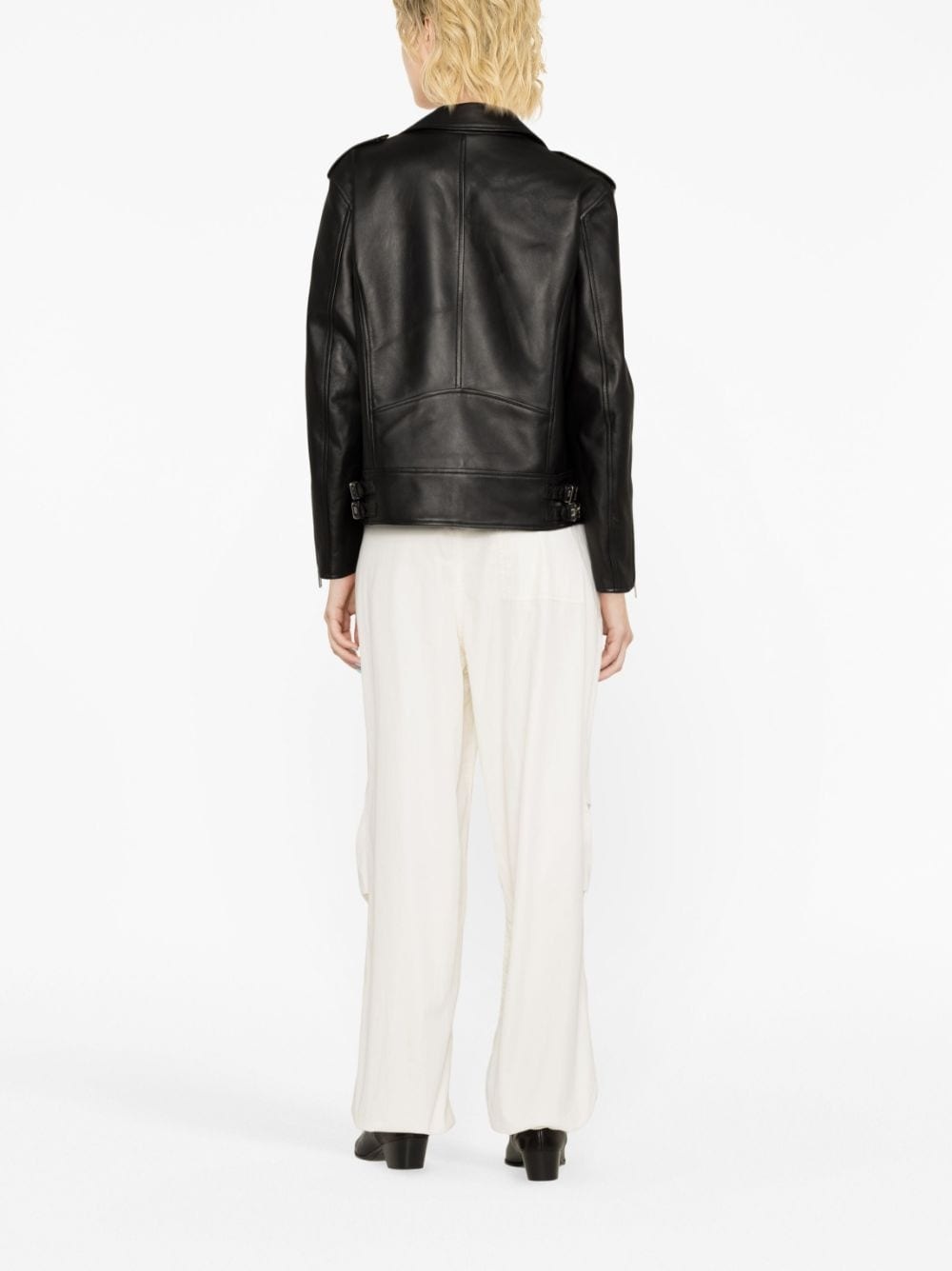 leather biker jacket - 3