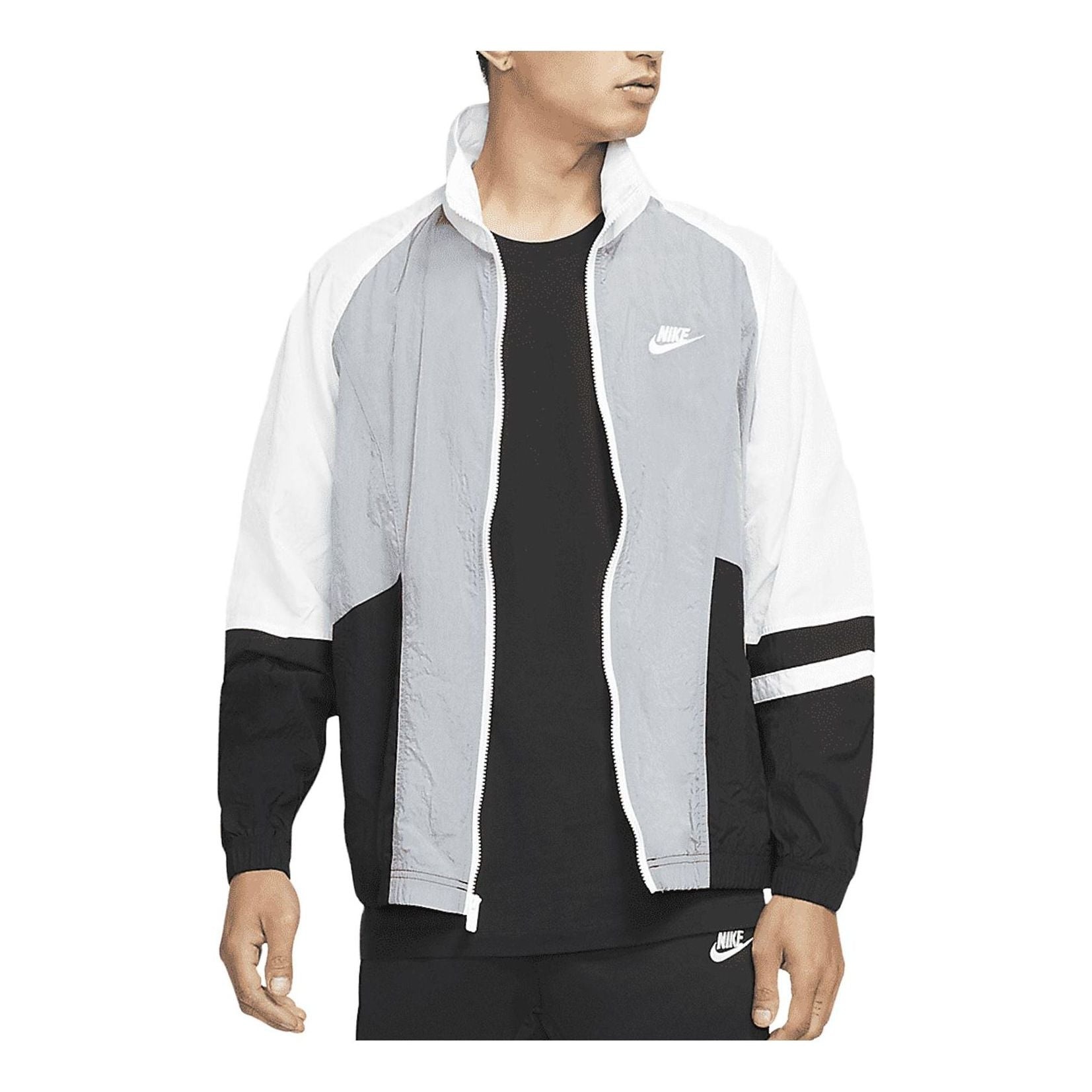 Nike Trend Unlined Jacket 'Grey White Black' DD6171-065 - 1